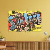 San Jose, CaliforniaLarge Letter Scenes 2 Canvas Afdruk (Insitu (Woonkamer))