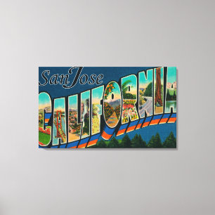 San Jose, CaliforniaLarge Letter Scenes Canvas Afdruk