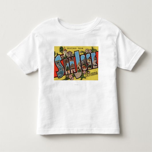 San Jose, CaliforniaLarge Letter Scenes Kinder Shirts (Voorkant)