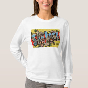San Jose, CaliforniaLarge Letter Scenes T-shirt