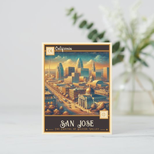San Jose, Californië |  Briefkaart (Staand voorkant)
