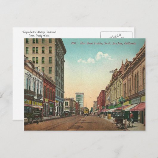  San Jose Californië Briefkaart (Voorkant / Achterkant)