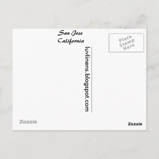 San Jose, Californië Briefkaart (Achterkant)