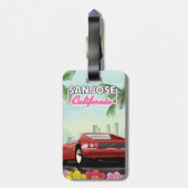 San Jose, Californië-reisposter Bagagelabel (Achterkant verticaal)
