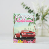 San Jose, Californië-reisposter Briefkaart (Staand voorkant)