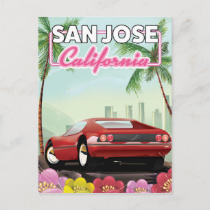 San Jose, Californië-reisposter Briefkaart