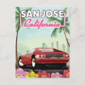 San Jose, Californië-reisposter Briefkaart (Voorkant)