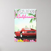 San Jose, Californië-reisposter Canvas Afdruk (Voorkant)
