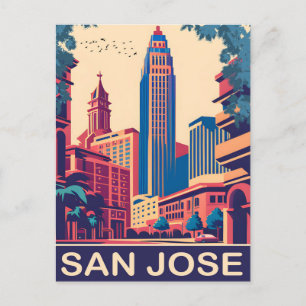 San Jose, Californië, Reizen Briefkaart