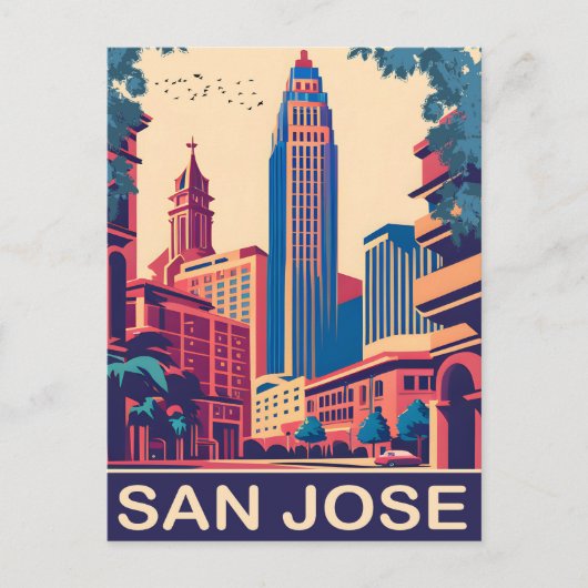San Jose, Californië, Reizen Briefkaart (Voorkant)