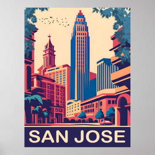 San Jose, Californië, Reizen Poster (Voorkant)