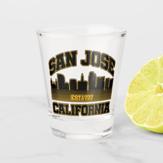 San Jose, Californië Shot Glas (Voorkant)