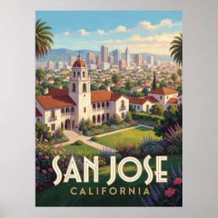 San Jose Californië Silicon Valley Reizen Poster