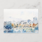 San Jose, Californië Waterverf bruiloft receptie Informatiekaartje (Achterkant)