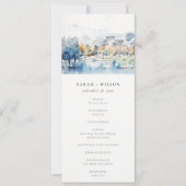 San Jose, Californië Waterverf huwelijksprogramma Kaart (Voorkant)