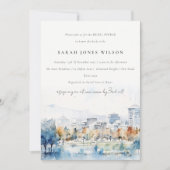 San Jose, Californië Waterverf Vrijgezellenfeest Kaart (Voorkant)