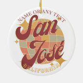 San José City California, Verenigde Staten Keramisch Ornament (Achterkant)