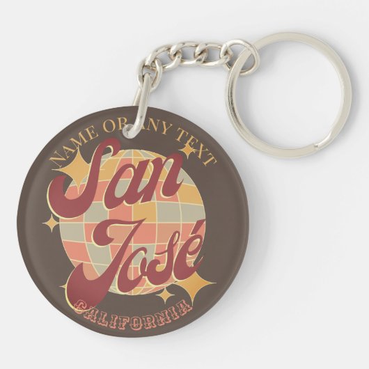 San José City California, Verenigde Staten Sleutelhanger (Achterkant)