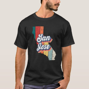 San Jose City Retro Hometown California T-shirt
