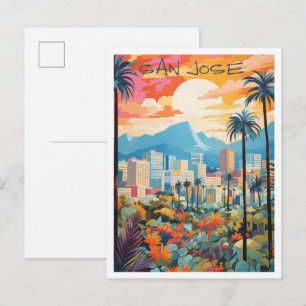 San Jose Costa Rica Antieke Reis Kunst Briefkaart