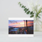 San Jose Costa Rica Sunset Briefkaart (Staand voorkant)