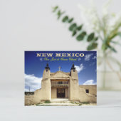 San Jose de Gracia Church, Las Trampas, NM Briefkaart (Staand voorkant)
