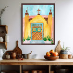 San Jose de Gracia Church Waterverf New Mexico Poster<br><div class="desc">Waterverf schilderij geïnspireerd door een bezoek aan New Mexico. Handschilderd door mij voor jou. Voeg of geef uw eigen tekst toe als u het wilt aanpassen. Bekijk mijn winkel voor meer leuke spullen!</div>