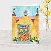 San Jose de Gracia Waterverf New Mexico CUSTOM Kaart (Gele Bloem)