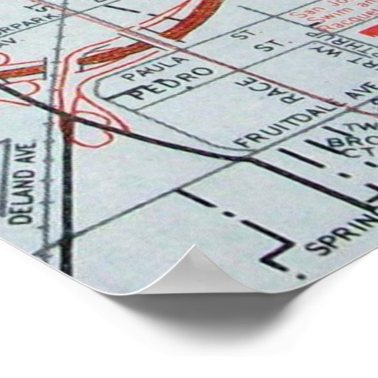 San Jose, de  Kaart van CA Poster (Hoek)