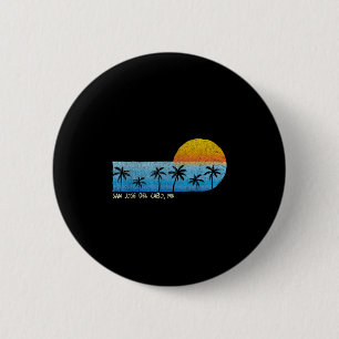 San Jose Del Cabo, MX Palm Trees & Zon Ronde Button 5,7 Cm