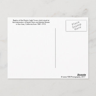 San Jose Electric Light Tower Briefkaart