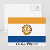 San Jose Flag Briefkaart (Voorkant / Achterkant)