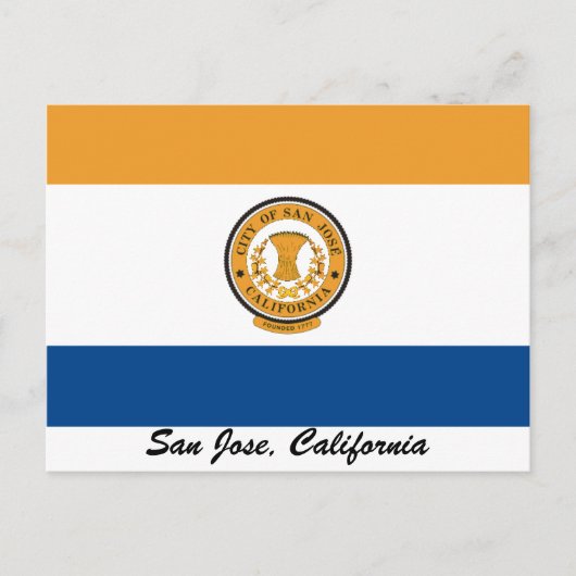 San Jose Flag Briefkaart (Voorkant)