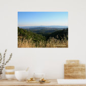 San Jose Foothills droog gras Poster (Keuken)