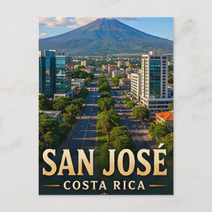 San José Groene Valleien en Costaricaanse Schoonhe Briefkaart