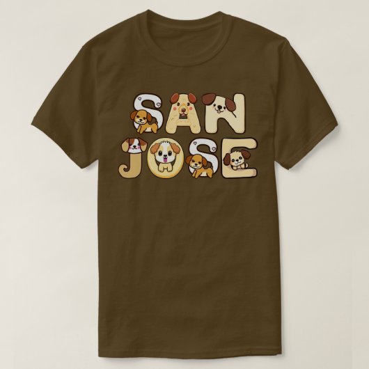 San Jose hond 1 T-shirt (Design voorkant)