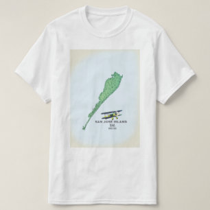 San José Island Texas USA kaart T-shirt