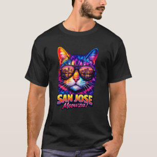 San Jose Kat Trendy Cool Hip Leuke Kitten Zonnebr T-shirt