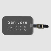 San Jose Latitude Longitude Bagagelabel (Voorkant (horizontaal))