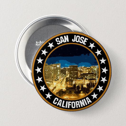 San Jose Ronde Button 7,6 Cm (Voorkant /achterkant)