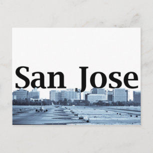 San Jose Skyline met San Jose in de Sky Briefkaart