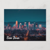 San Jose Skyline Night View Briefkaart (Voorkant)