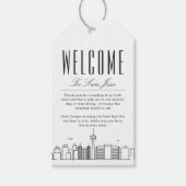 San Jose Skyline | Welkomstbericht Cadeaulabel (Voorkant)