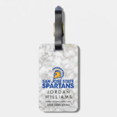 San Jose Staat Spartans Witmarmer Bagagelabel (Achterkant verticaal)