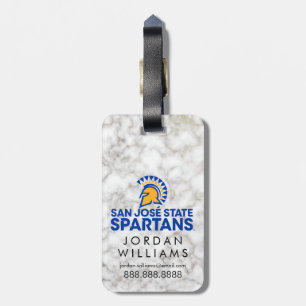 San Jose Staat Spartans Witmarmer Bagagelabel