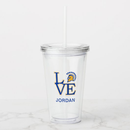 San Jose State Love Acryl Drinkbeker (Voorkant)