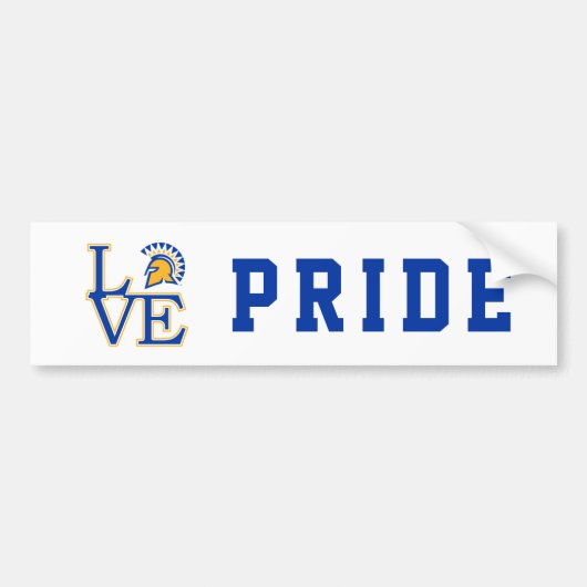San Jose State Love Bumpersticker (Voorkant)