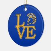 San Jose State Love Keramisch Ornament (Links)