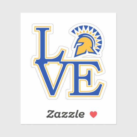 San Jose State Love Sticker (Vel)