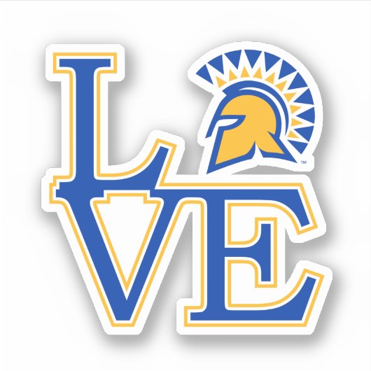 San Jose State Love Sticker (Voorkant)